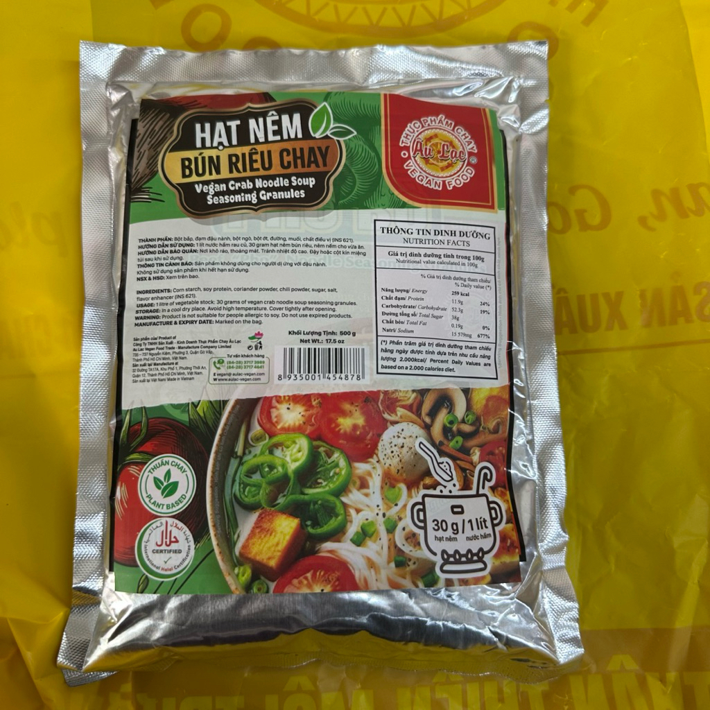 Hạt Nêm Bún Riêu Chay Âu Lạc 500 gr