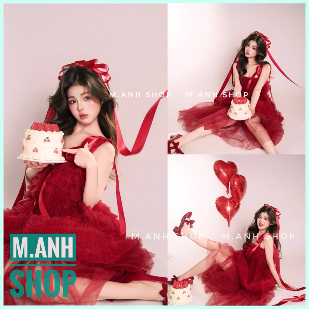 Váy Concept Chụp Ảnh Sinh Nhật Noel Xinh Đẹp