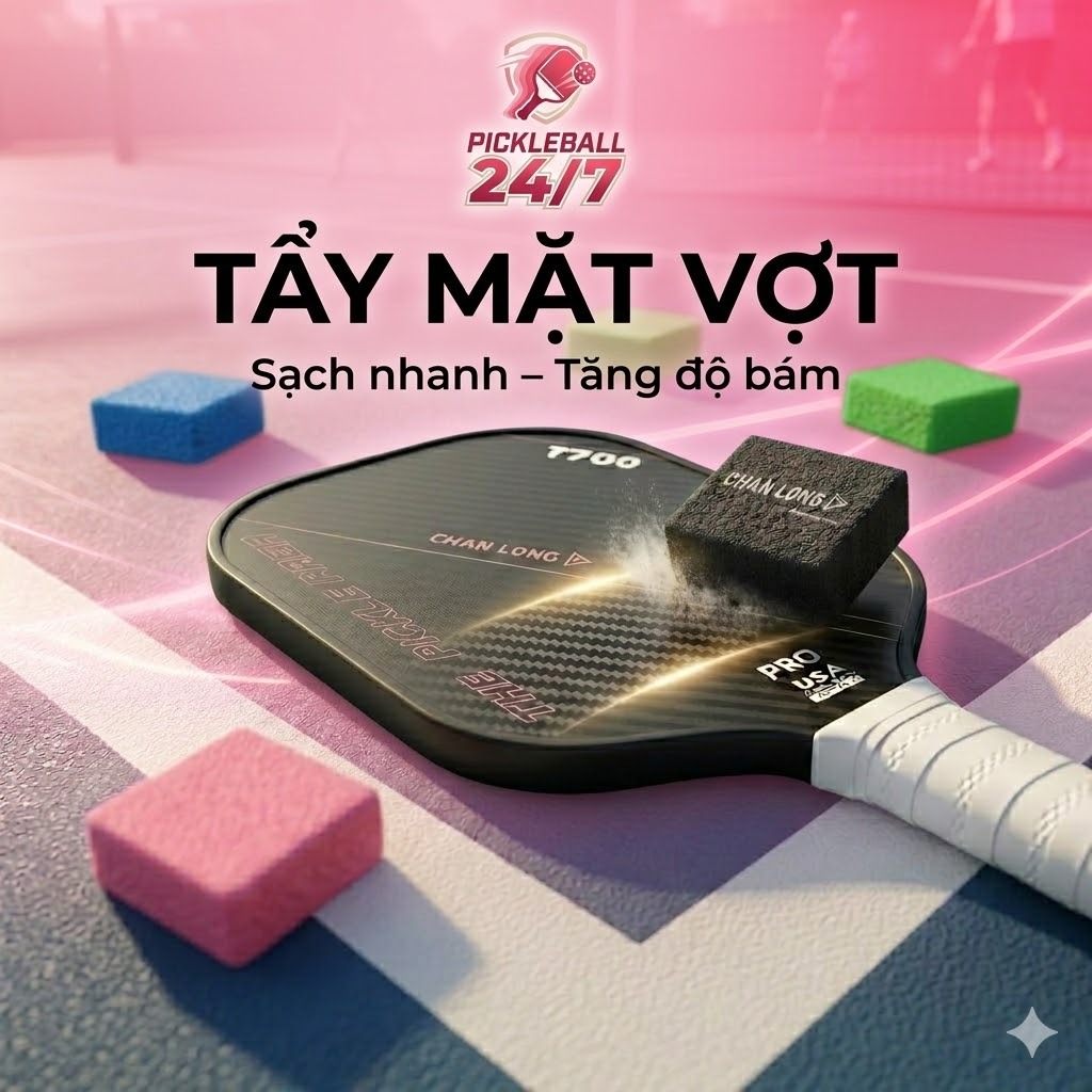 [Hỏa tốc] Tẩy Vệ Sinh Mặt Vợt Pickleball CHAN LONG Chính Hãng Làm Sạch Bảo Vệ Mặt Vợt Chuẩn USA Pick