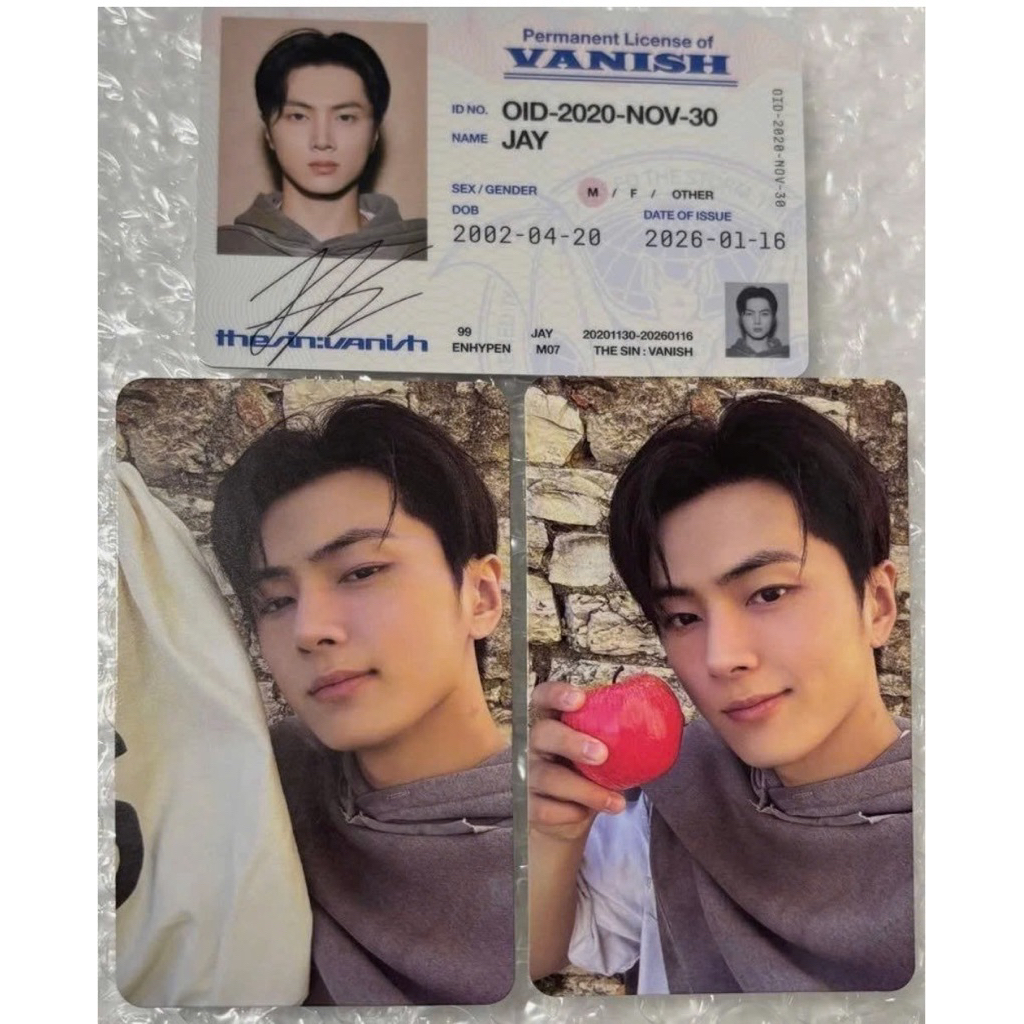 [Sẵn] Set ảnh thẻ card bo góc Enhypen Jay The sin vanish