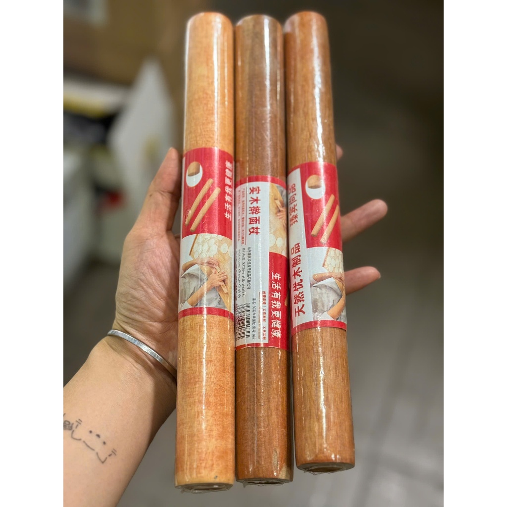 Cán bột gỗ / cây lăn bột gỗ 28cm - 38cm