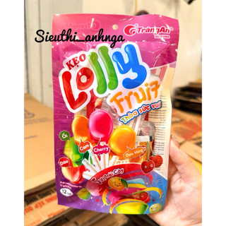 Kẹo mút lolly fruit tràng an gói 12 que