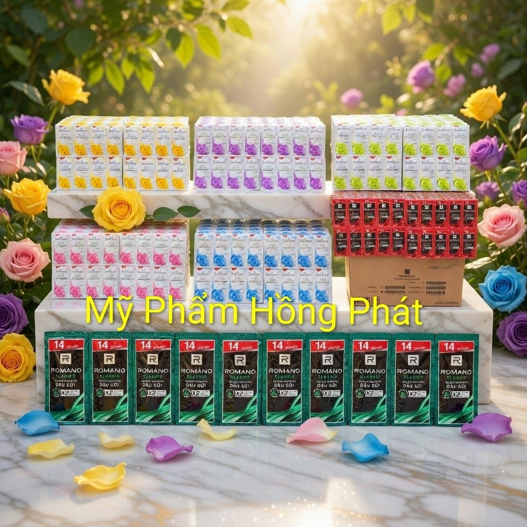 Dây Dầu Gội & Sữa Tắm Enchanteur  10 gói + Romano 14 gói (Đủ Mùi Hương)