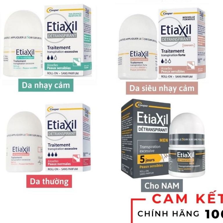 Lăn Khử Mùi Hôi Nách Etiaxil, Lăn Nách Etiaxil Ngăn Ngừa Mùi Hôi Nách, 15ml