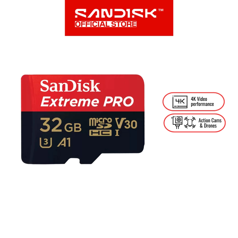 Sandisk Extreme Pro Micro SD C10 (16GB / 32GB / 64GB / 128GB / 256GB / 512GB)