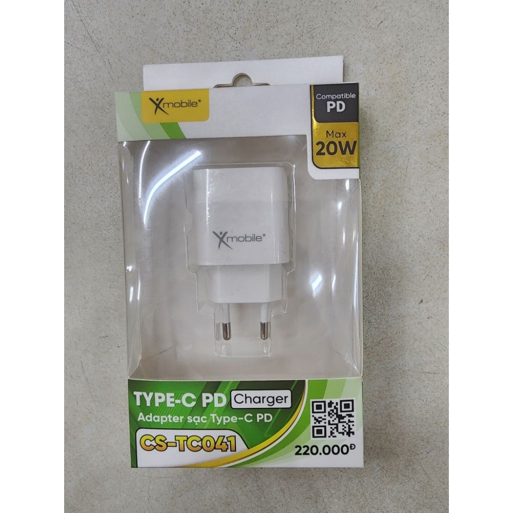 Adapter Sạc Type C PD 20W Xmobile CS-TC041
