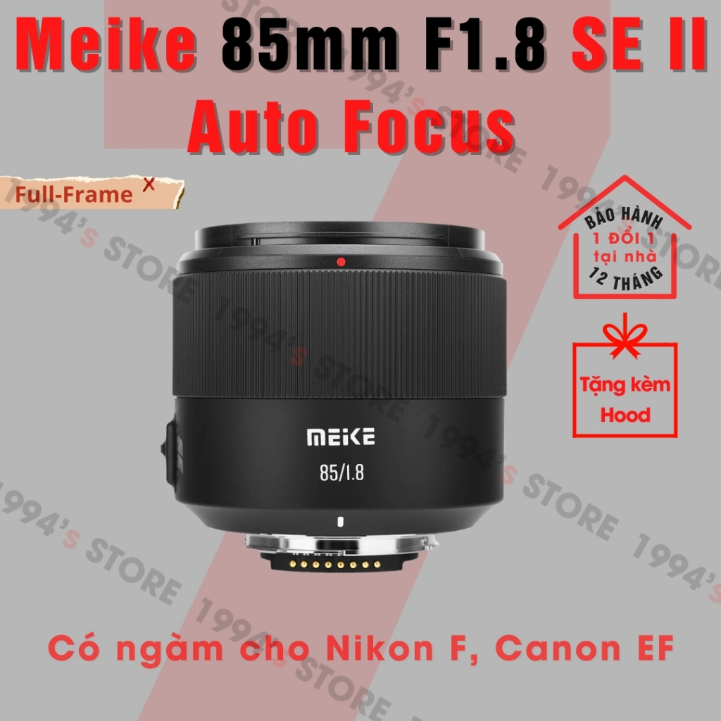 Ống kính Meike 85mm F1.8 SE II Auto Focus STM - Lens chân dung xóa phông mù mịt dành cho Full-Frame:
