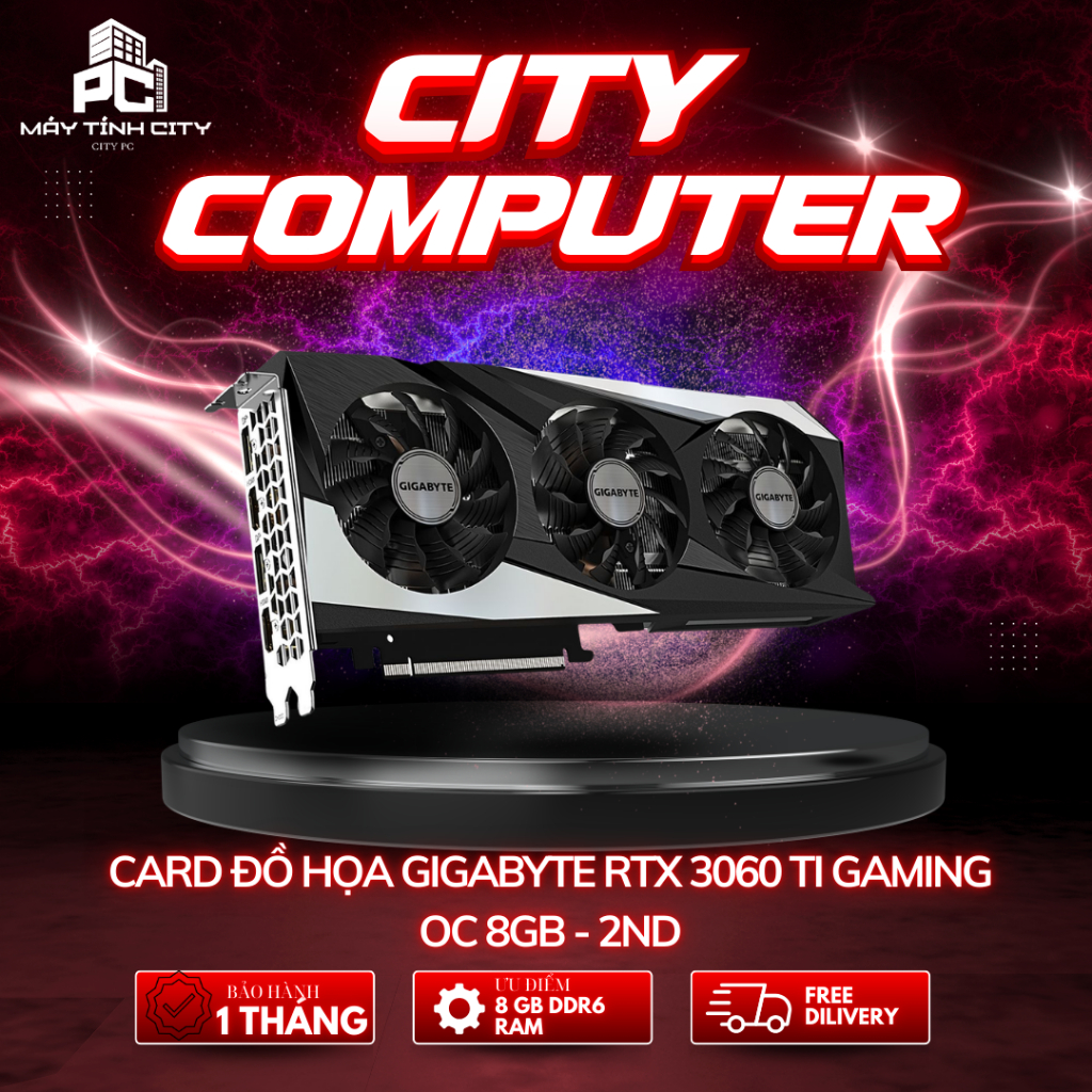 Card đồ họa GIGABYTE RTX 3060 Ti GAMING OC 8GB - 2ND