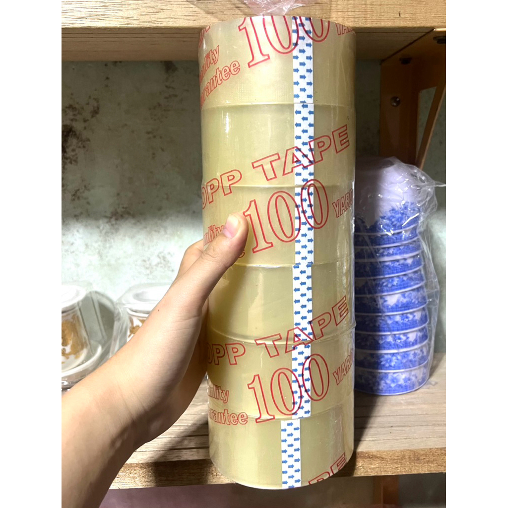 Lốc 6 cuộn băng keo trong 100 yard, 200 yard