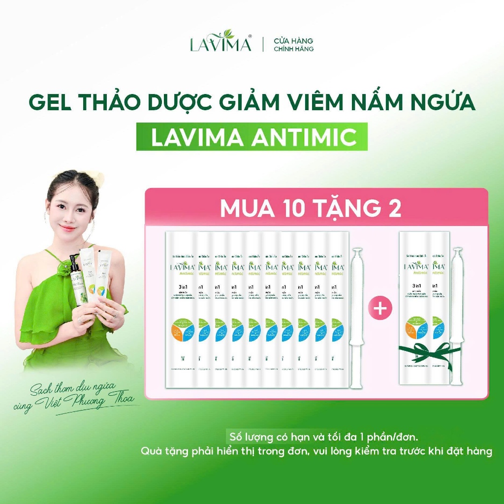 Gel Phụ Khoa Lavima Antimic (Đũa Thần Inner) Làm Sạch - Khử Mùi - Dịu Ngứa Nhanh Tại Chỗ, Bút 3g