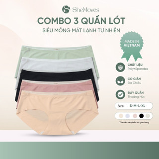 [Combo Tiết kiệm 199k] Combo 3 Quần Lót Nữ SheMoves UW264 Su Đúc Seamless - Không Viền Form Tam Giác - Co Giãn Mềm Mịn