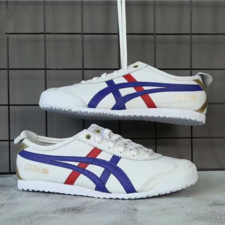 Chính Hãng | Giày Onitsuka Mexico White Red Blue Sneaker Daily