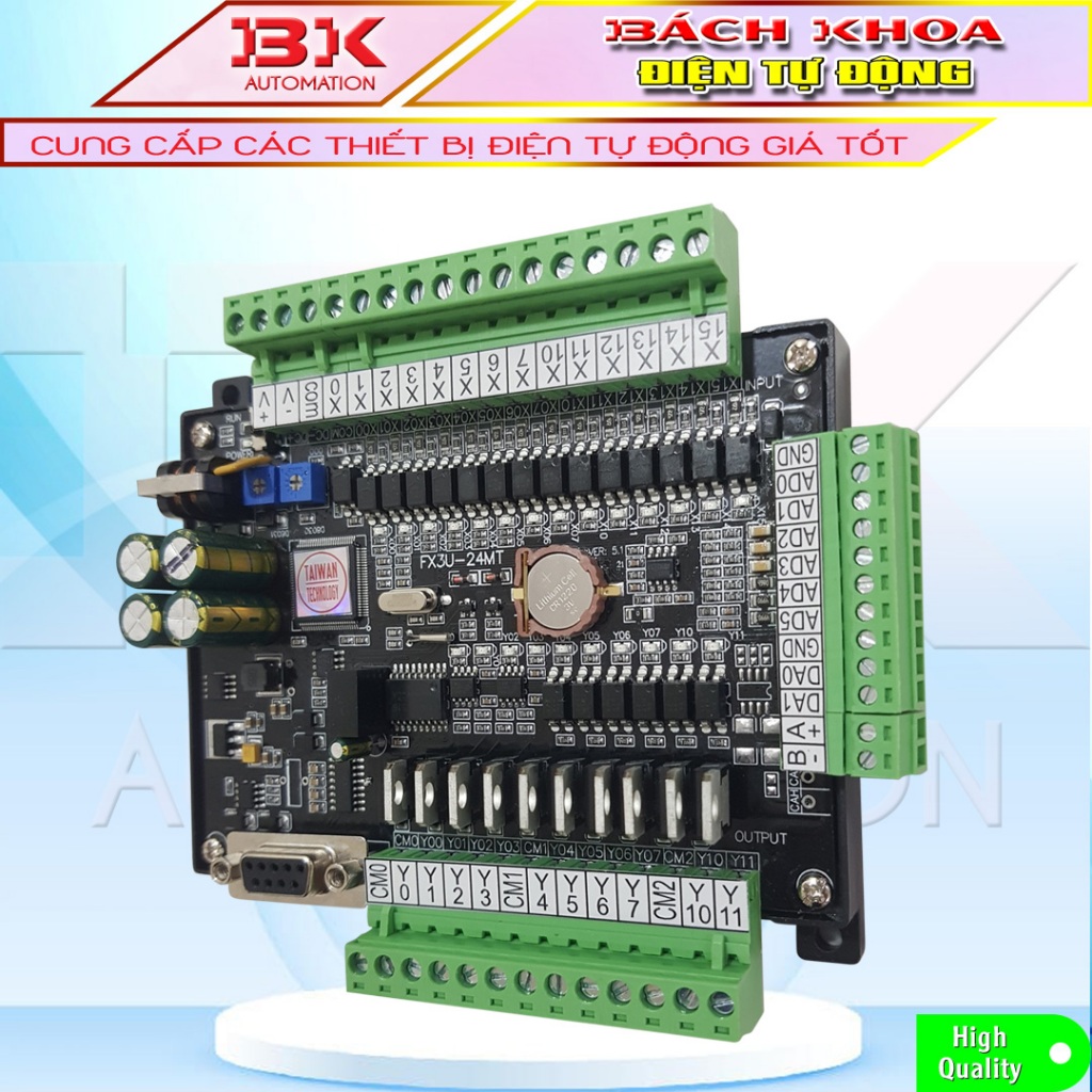 Bộ lập trình PLC Mitsubishi Chip Taiwan FX3U - 24MT - 6AD2DA