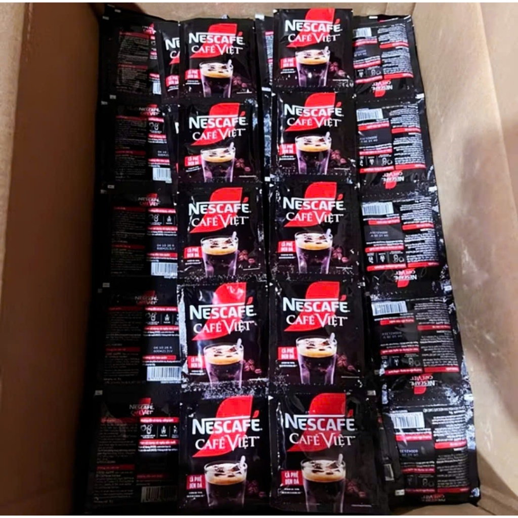 Combo 100 gói X 16g (10 Dây) Nescafe Cà phê Việt - Cà phê Đen Đá đậm đà mạnh mẽ để khởi đầu ngày mới