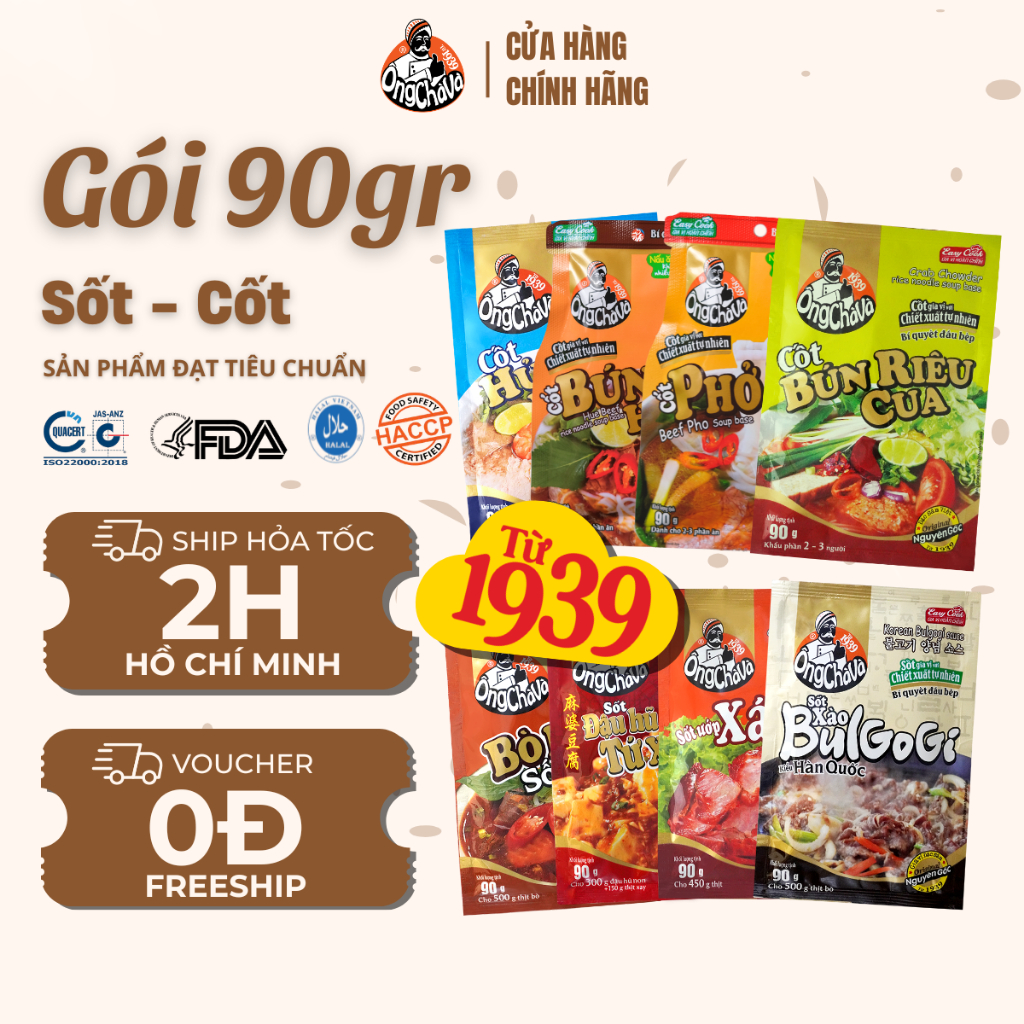 Sốt - Cốt Các Loại thương hiệu Ông Chà Và 90gr - Hàng Chính Hãng