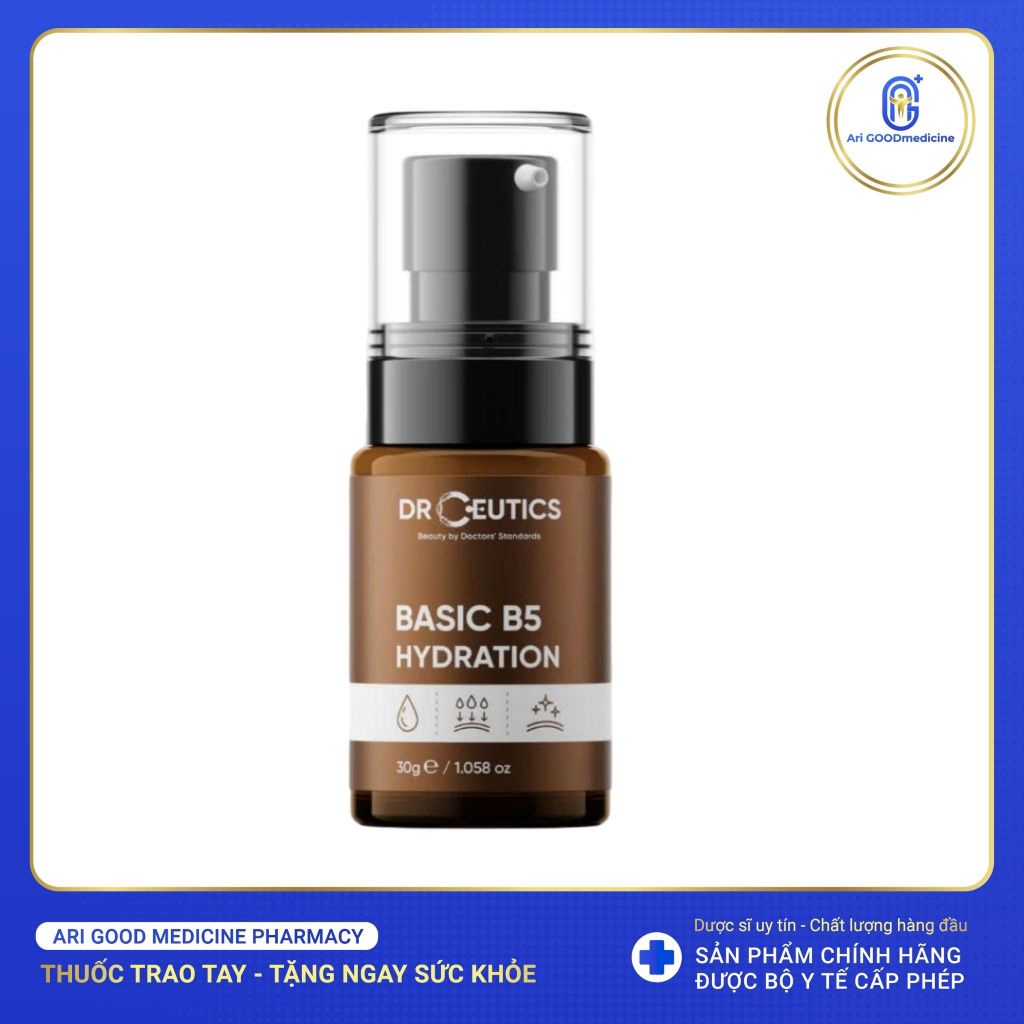 DRCEUTICS Tinh Chất B5 Basic Hydration 5% DrCeutics Cho Da Dầu Mụn (30ml)