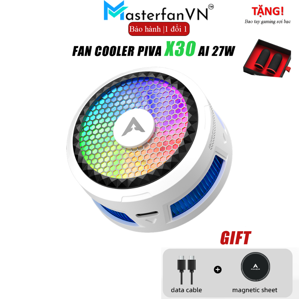 Piva X30 | Quạt tản nhiệt sò lạnh cao cấp làm lạnh nhanh, hút gió ngược không nóng tay khi chơi game pubg | BigBuy360 - bigbuy360.vn