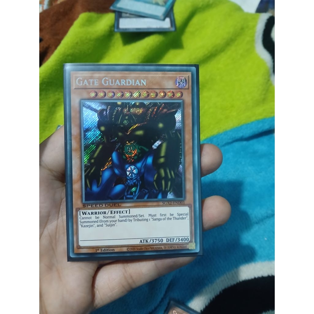 [Yugioh Biên Hòa Store] 1 lá thẻ bài Gate Guardian - SGX2-END01 - Secret Rare 1st