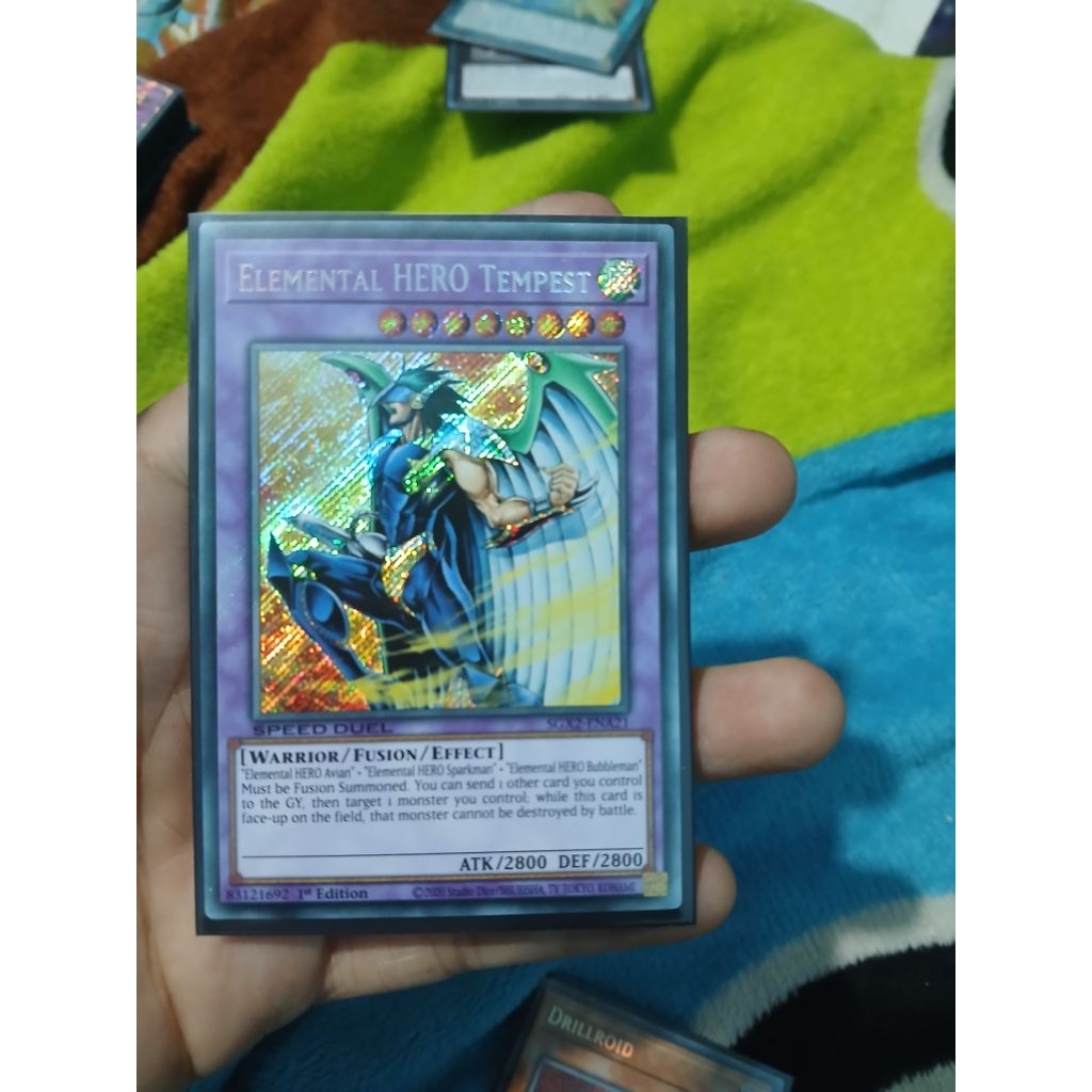 [Yugioh Biên Hòa Store] 1 lá thẻ bài Elemental HERO Tempest - SGX2-ENA21 - Secret Rare - 1st