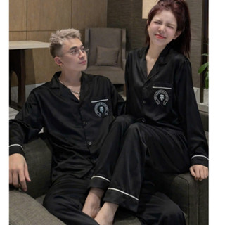 [ DEAL ĐẦU NĂM ] Bộ Ngủ lụa Nam Nữ Dài Tay Chất Liệu Lụa Quảng Châu