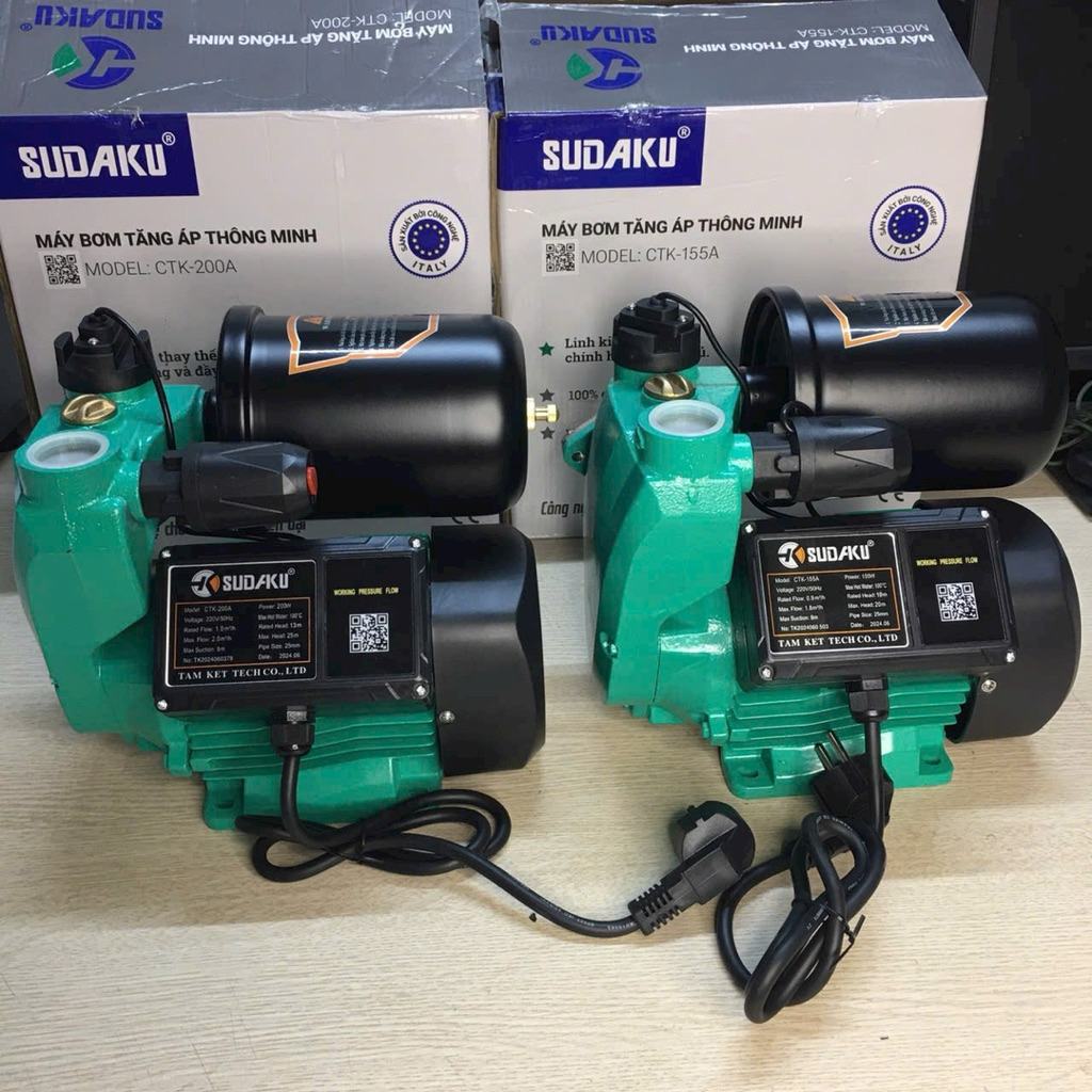 MÁY BƠM TĂNG ÁP THÔNG MINH 155W CTK-155A HIỆU SUDAKU
