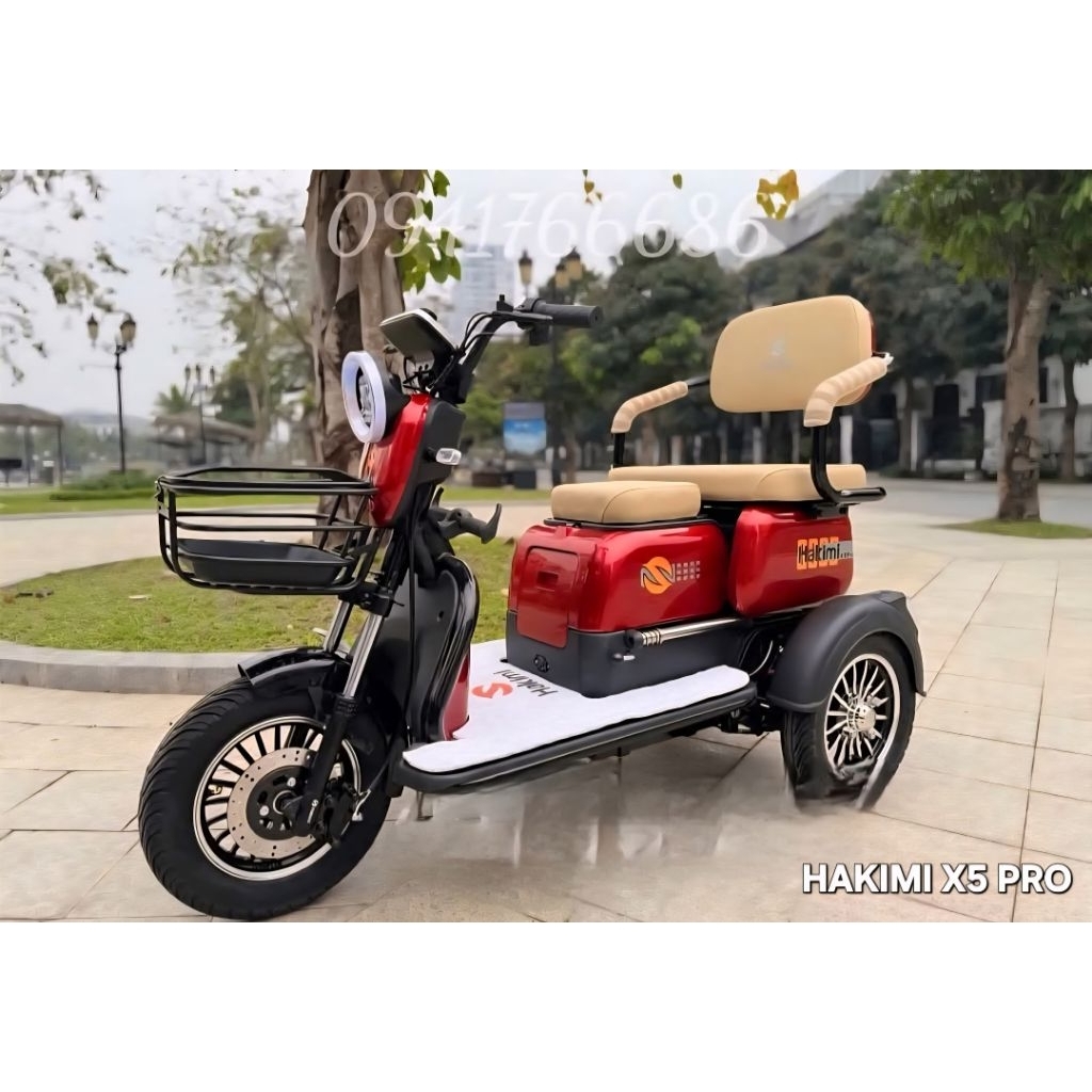 XE ĐIỆN 3 BÁNH HAKIMI X5 PRO
