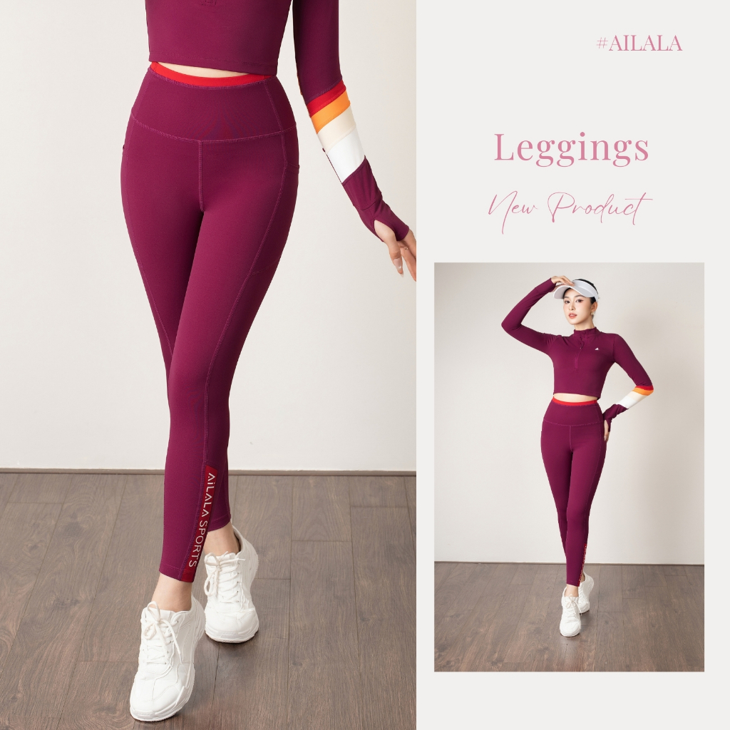 AiLALA LUX04 Quần Thể Thao Tập Yoga Gym, Legging Có Túi, Chất Liệu Cao Cấp Thoáng Khí, Nhiều Mầu
