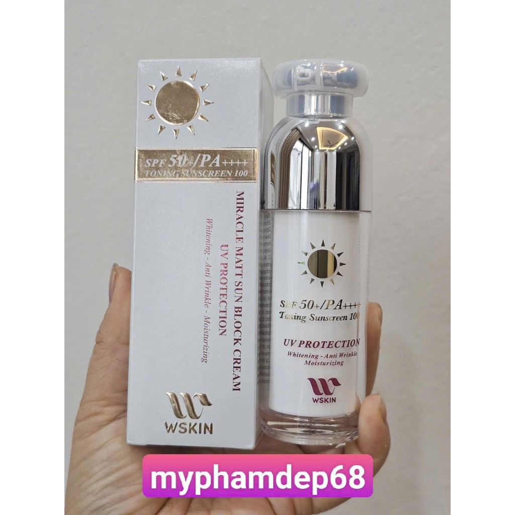 Kem Chống Nắng Trắng Da WSKIN Tone Up Niacinamide SPF50/ PA++++