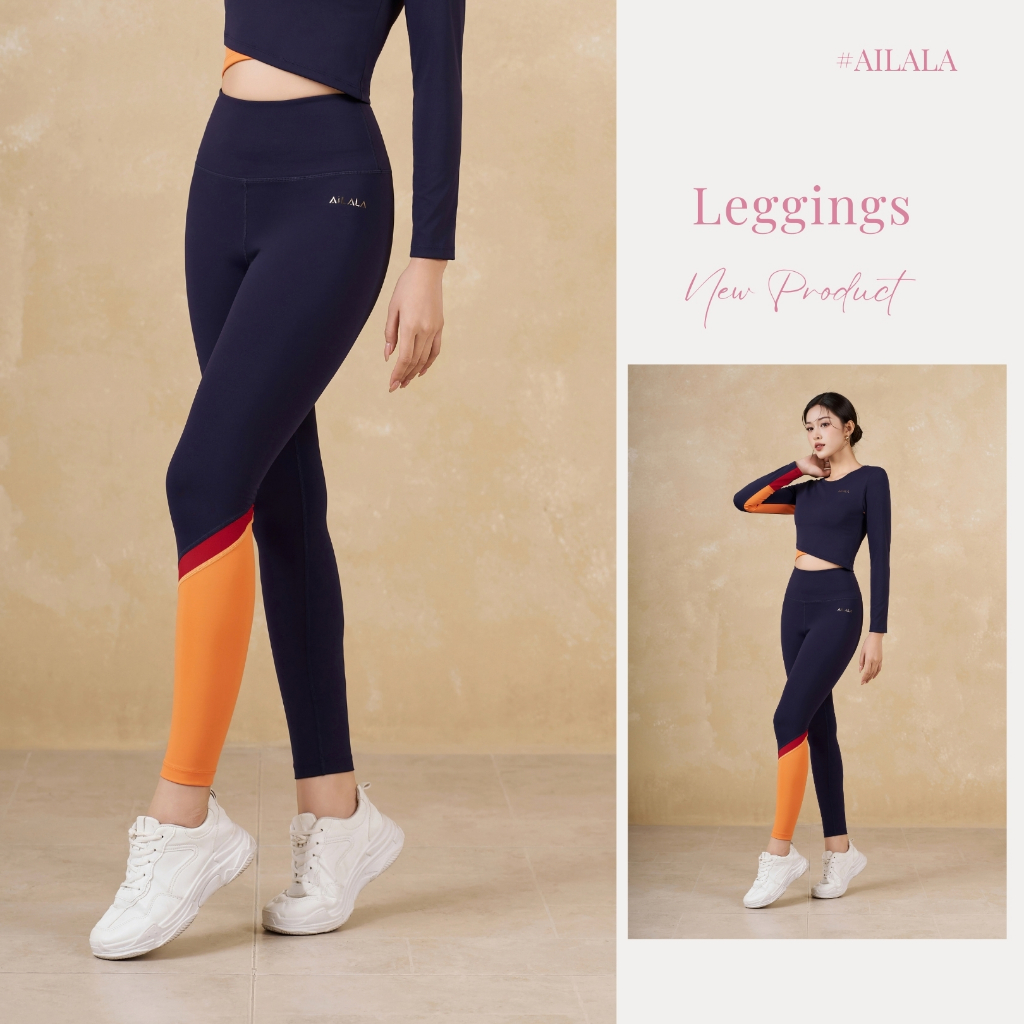 Quần Thể Thao Yoga Gym AiLALA QLUX11, Phong Cách Phối Mầu, Chất Liệu Cao Cấp Thoáng Khí