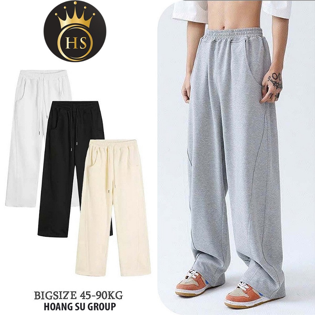 Quần Dài Vải NỈ 2Da Form Rộng HS HOÀNG SỰ GROUP Nam Nữ LocalBrand Đứng Form Co Giãn Tốt Menswear  Q2