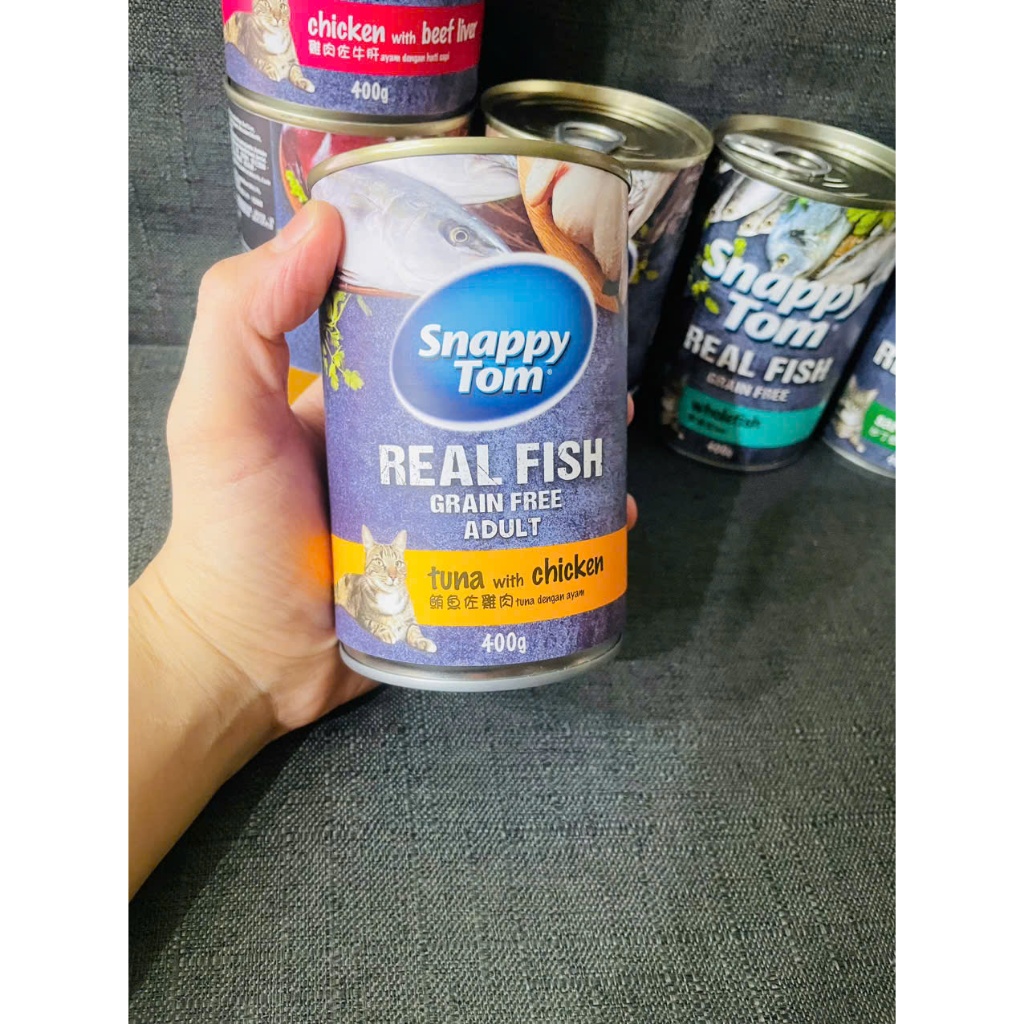 Trang Chủ Pate Mèo Snappy Tom Real Fish - Lon 400g Pate Mèo Snappy Tom Real Fish - Lon 400g