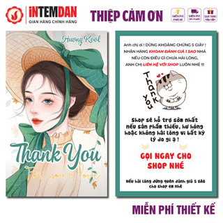 Mẫu C01 - Combo 100 Card, Thiệp Cảm Ơn VINH LIEN in Theo Yêu Cầu, Size 9x5.5cm