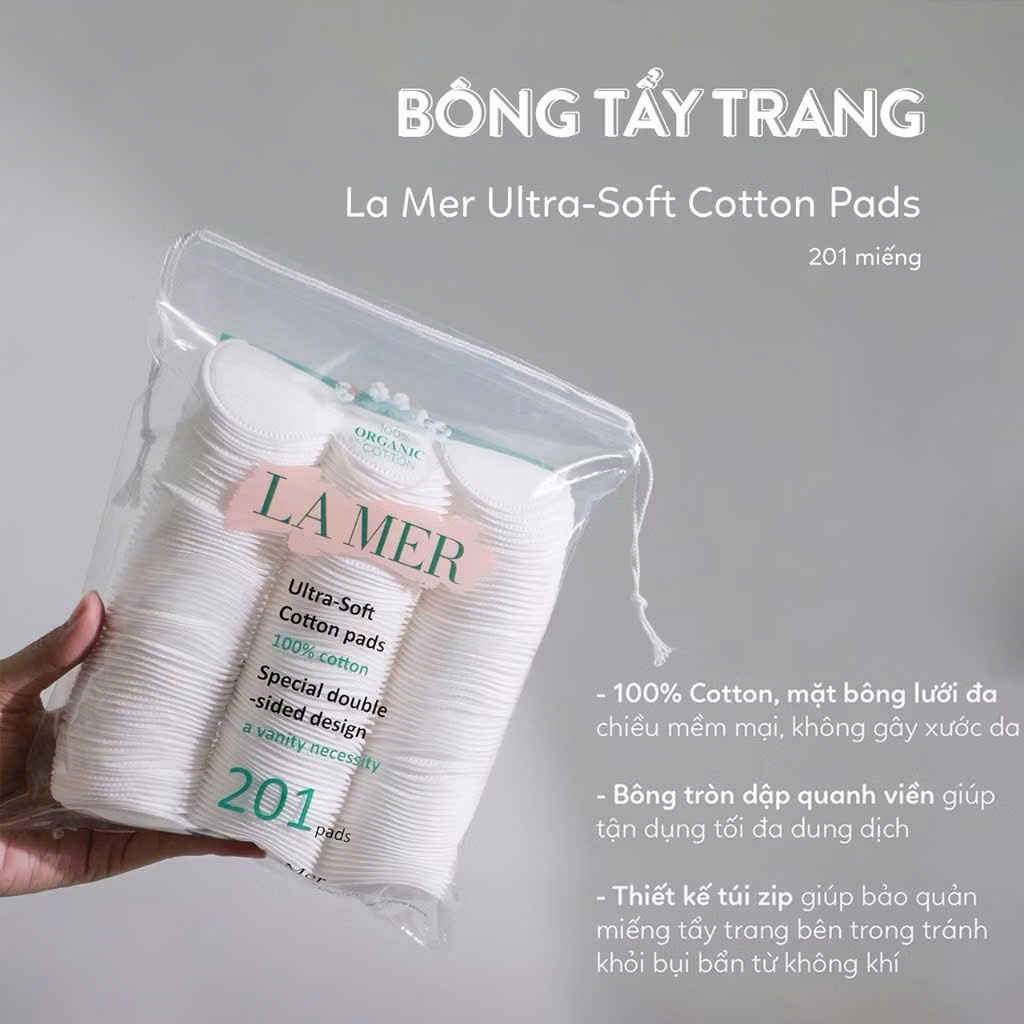 Bông Tẩy Trang Lamer 201 Miếng 100% Cotton, Bông Tẩy Trang Lamer 120 Miếng, Lamer 60 Miếng........