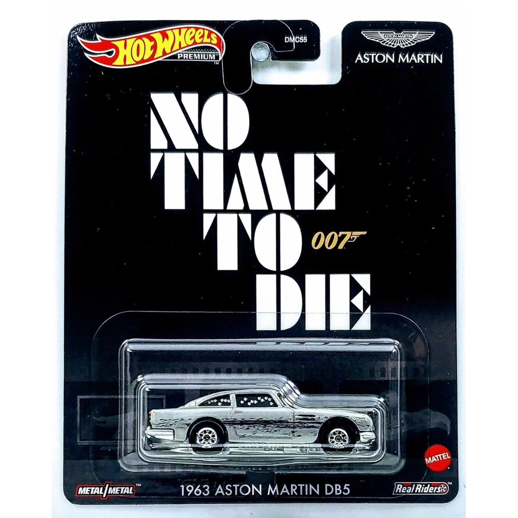 Siêu xe mô hình Hot Wheels Premium chính hãng - 1963 ASTON MARTIN DB5 -007 No Time To Die [Tặng Prot