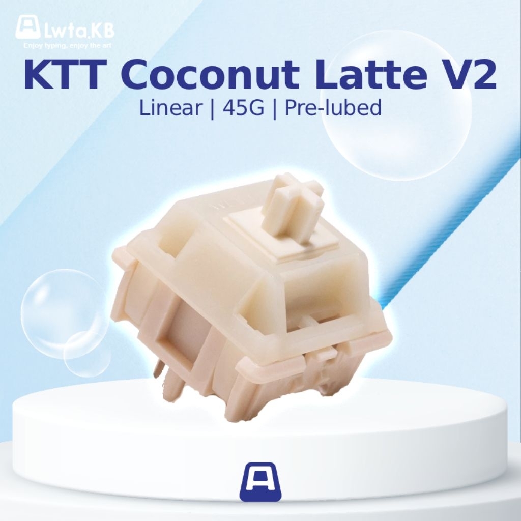 KTT Coconut Latte | Switch Coconut Latte Linear | 45G | 5 Pin dùng cho bàn phím cơ
