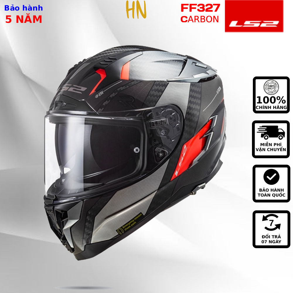 Mũ Bảo Hiểm Fullface LS2 FF327 Challenger Carbon Hai Kính ECE 22.05 Đi PKL [Chính Hãng]