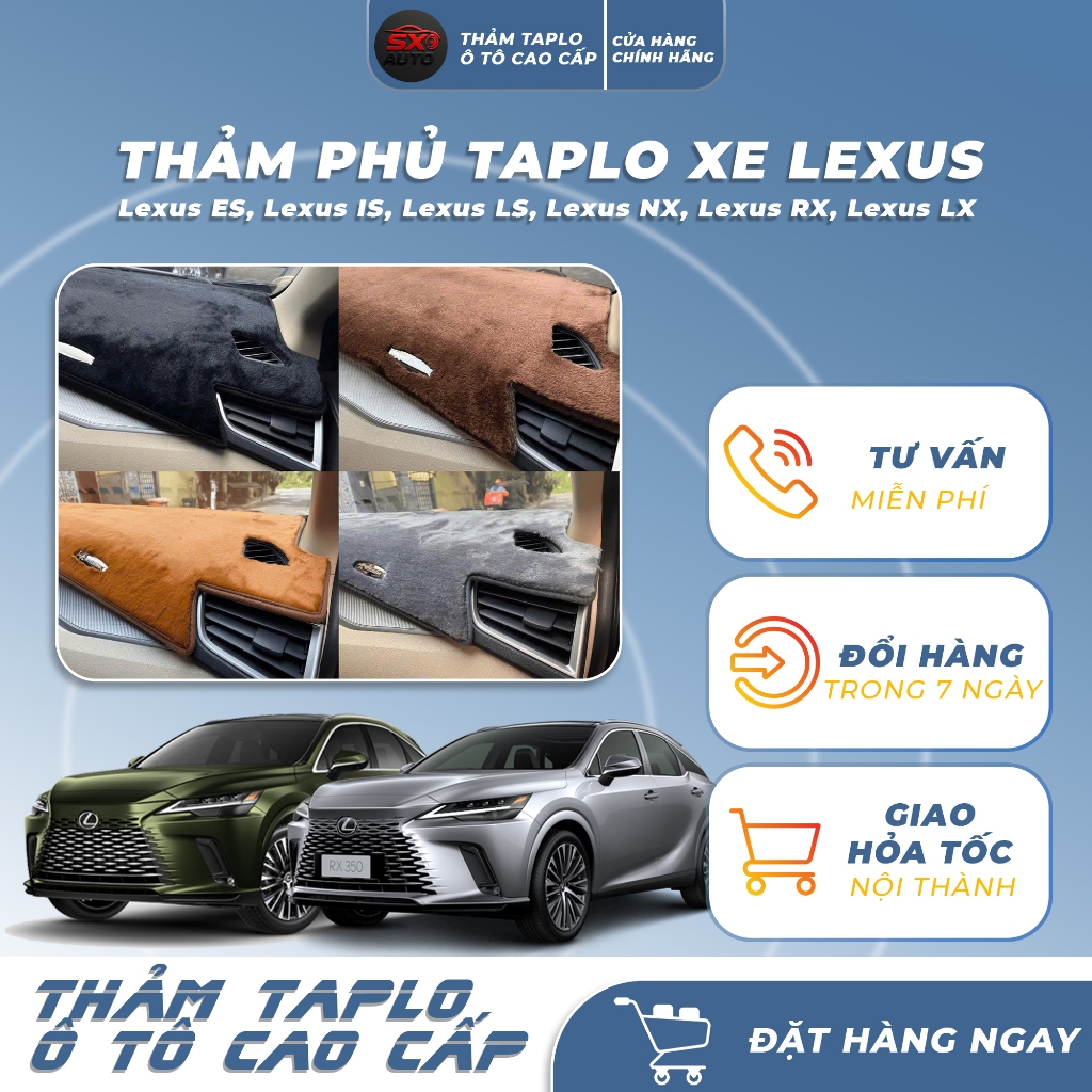 Thảm taplo nhung tuyết xe LEXUS LX450, LX NX300, RX 350, RX 450