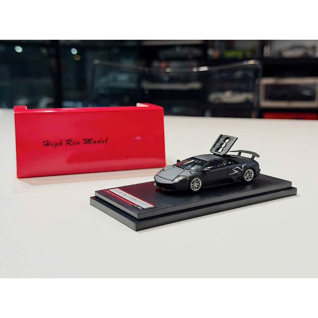 XE MÔ HÌNH LAMBORGHINI MURCIELAGO SV LP760-4 MATT BLACK,TỶ LỆ 1/64 HIGH REV MODEL