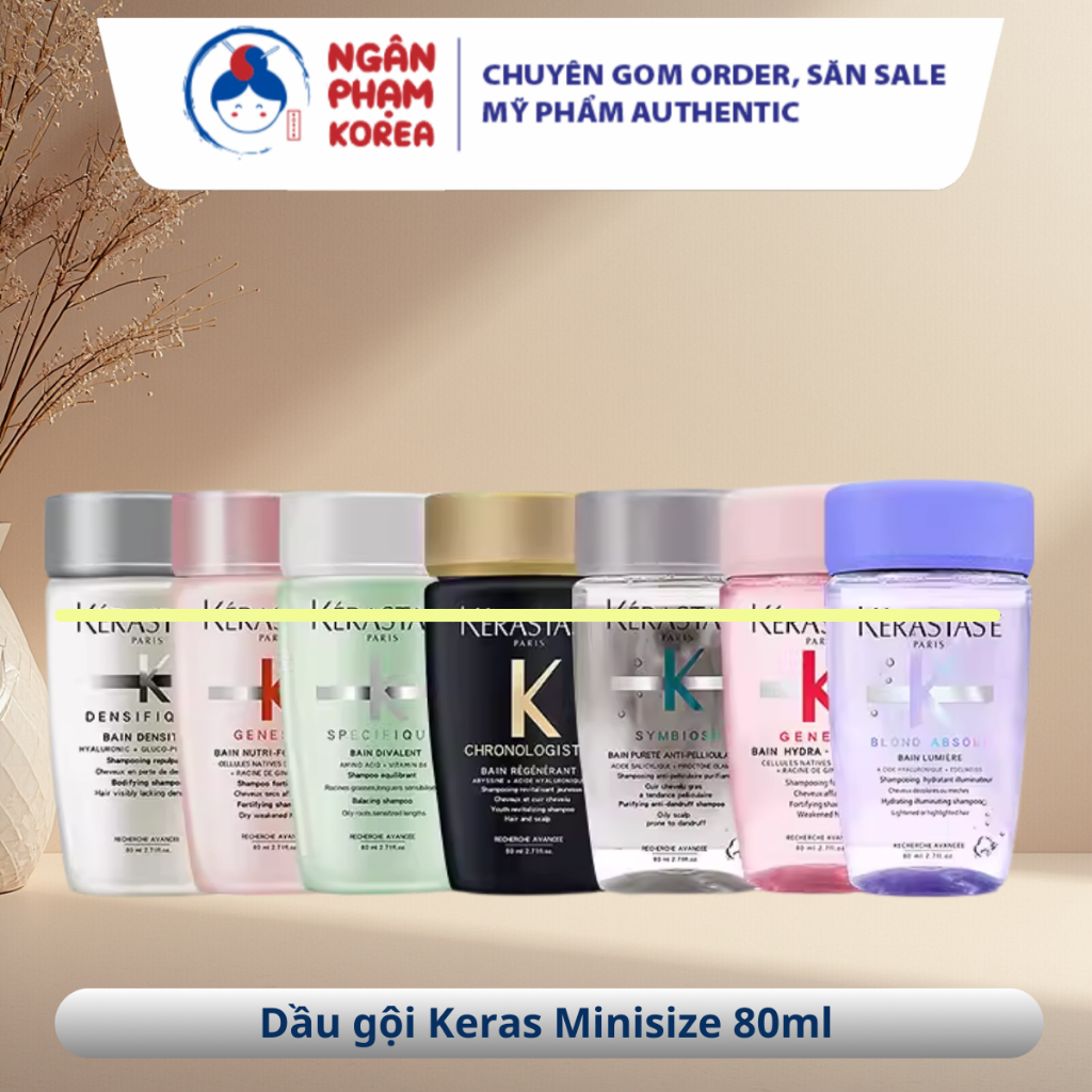 Dầu Gội Keras Shampoo Mini-Size 80ml l Ngân Phạm Korea