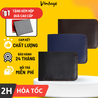 Ví da nam cao cấp, Ví nam mini nhiều ngăn đựng cầm tay thanh lịch - tặng kèm hộp