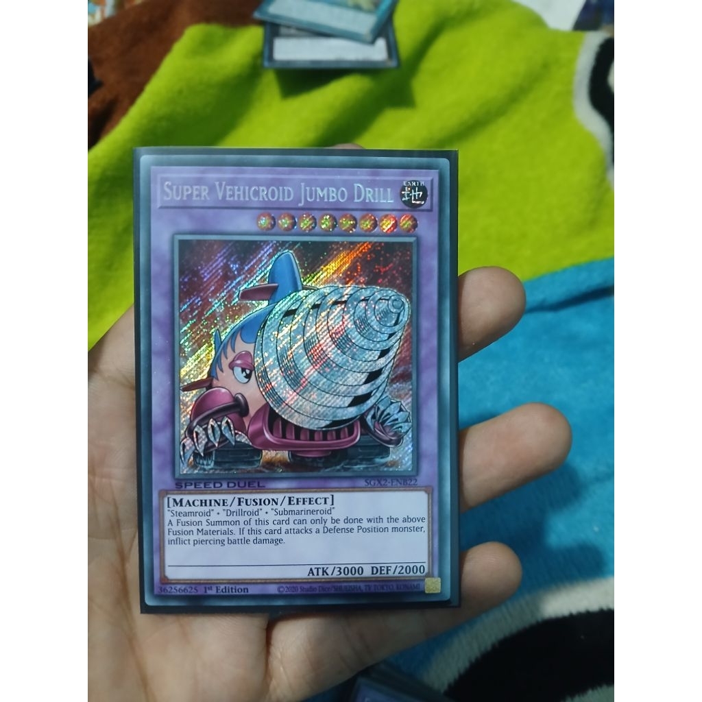 [Yugioh Biên Hòa Store] 1 lá thẻ bài SGX2-ENB22 Super Vehicroid Jumbo Drill Secret Rare 1st
