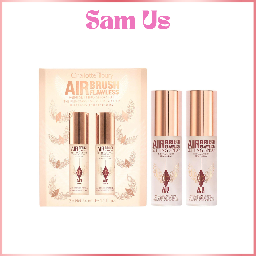 Xịt khoá nền, giữ lớp makeup Charlotte Tilbury Air Brush Flawless Setting Spray 34ml x 2
