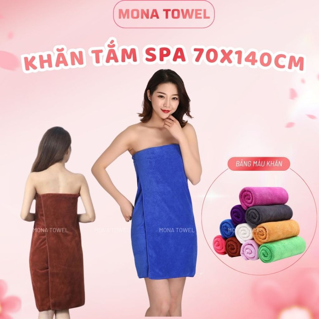 Khăn tắm, khăn quấn body 70x140cm mềm mịn, thấm nước tốt