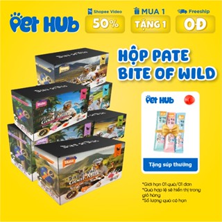 Hộp 12 Gói Pate Bite of Wild Túi 70G Pate - Công Thức Sữa Dê Giàu Đạm, Ít Béo Cho Mèo