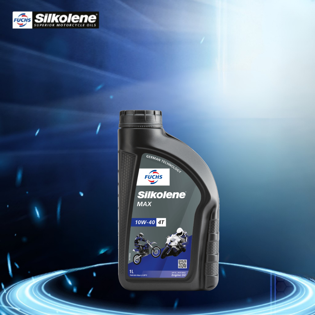 Dầu nhớt động cơ Silkolene Max 10W-40 4 thì cho xe máy hiện đại dung tích 1L/0.8L