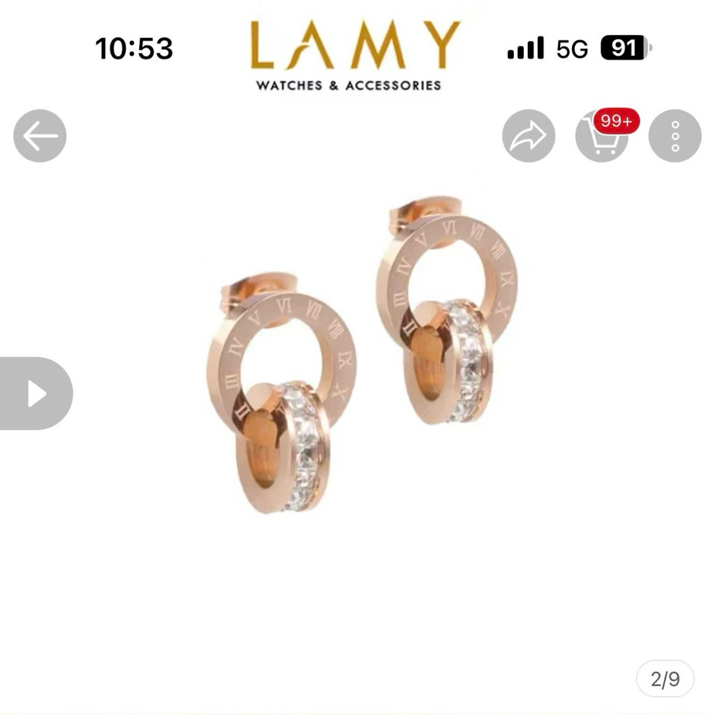 (Pass) Khuyên tai Lamy kiểu Bvlgari mới