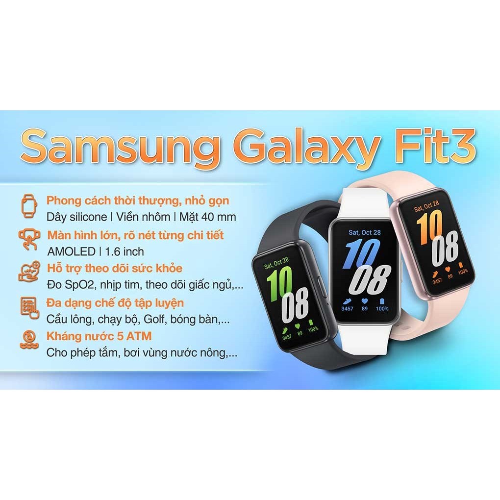 Vòng tay thông minh Samsung Galaxy Fit3 - NEW SEAL  SAMSUNG | BigBuy360 - bigbuy360.vn