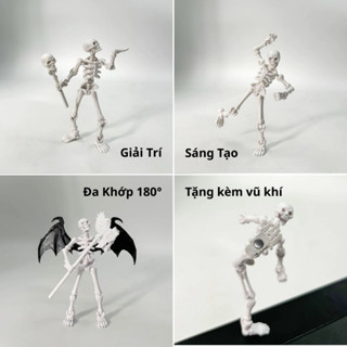 Dummy Mô Hình Lắp Ráp Người Xương ABS 7 Màu Đa Khớp Toàn Thân Giải Trí Sáng Tạo (Tặng Kèm Vũ Khí )