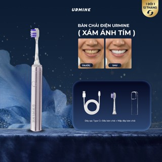 Bàn Chải Điện URMINE | Công Nghệ Khử Khuẩn UV – Động Cơ Xoay 60 độ x Rung 42.000 Nhịp Phút, Sợi Siêu Mảnh Kháng Khuẩn