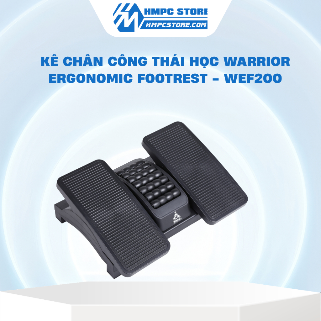Kê chân công thái học WARRIOR Ergonomic Footrest - WEF200, bảo hành 12 tháng